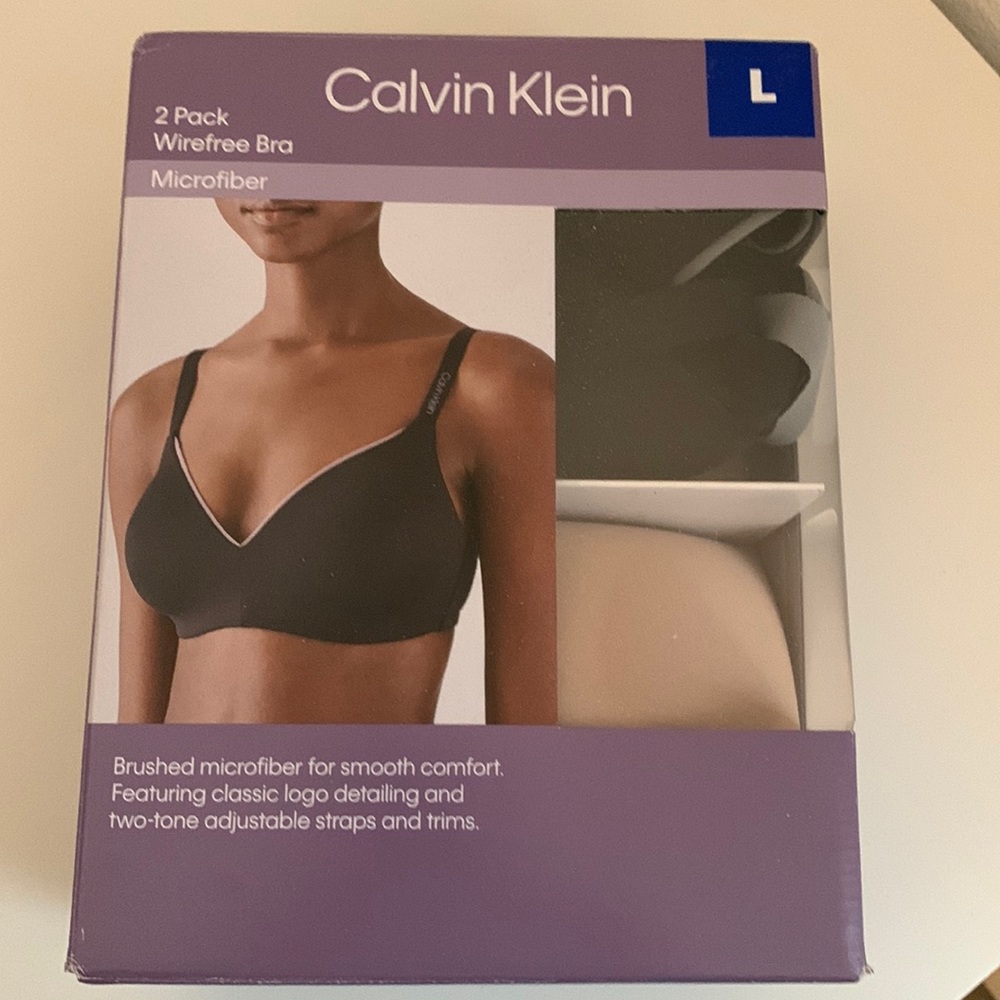 Calvin Klein microfiber wire free bra 2 pack